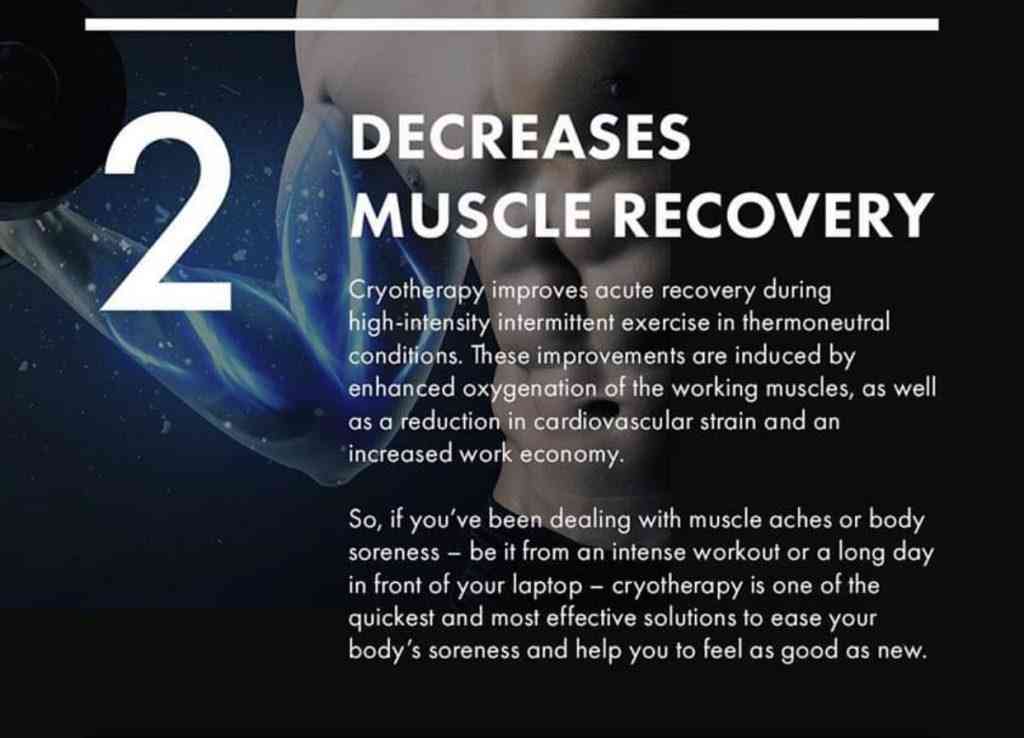 cryotherapy decreases muscle recovery 