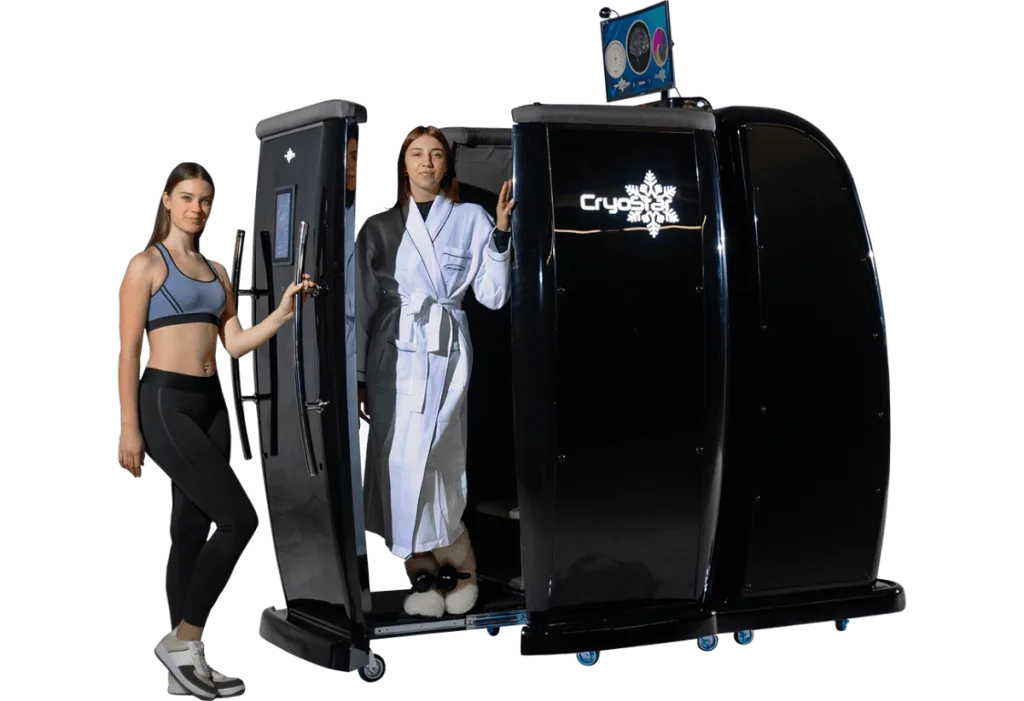 Seitenansicht der Vacuactivus CryoStar Kammer im klinischen Einsatz – VACUACTIVUS Kryotherapiekammern und Geräte zur Gewichtsreduktion WAS IST KRYOTHERAPIE? | Bild_3