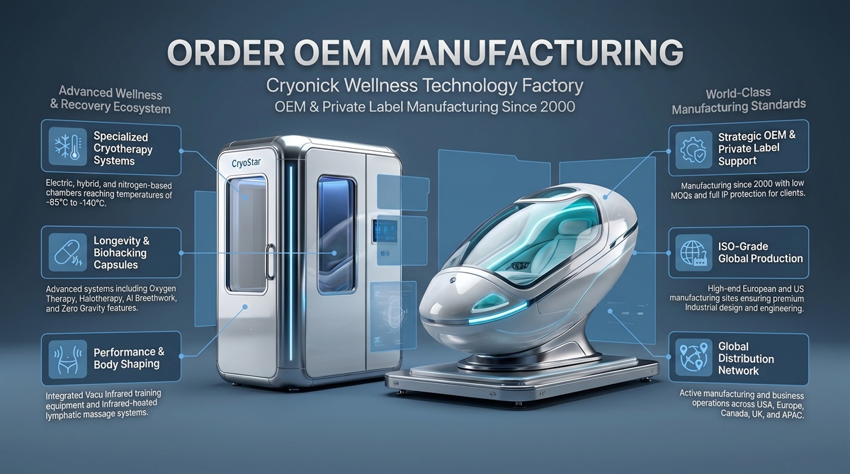 Order OEM Manufacturing - Cryonick Wellness Technology Factory