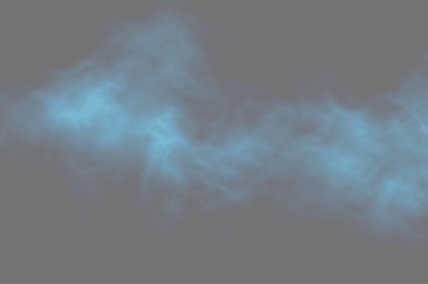 Dâră albastră de fum subțire pe un fundal negru, model abstract de vapori pentru un fundal sumbru.