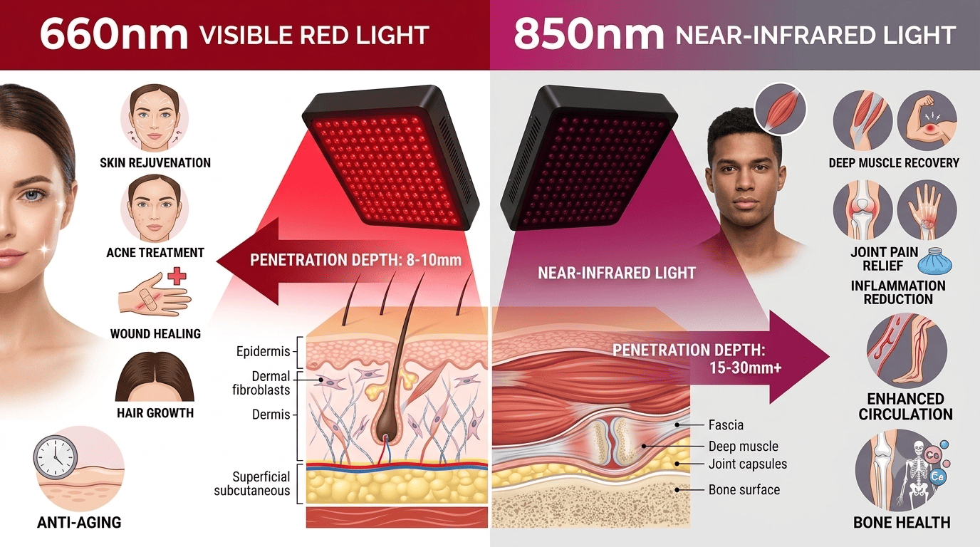 Red Light Therapy Panel: How 660nm + 850nm Wavelengths Heal Tissue| image_2