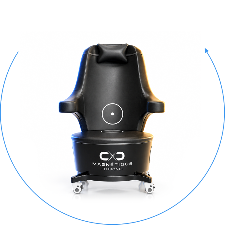 Electromagnetic chair with independent coils for two zones