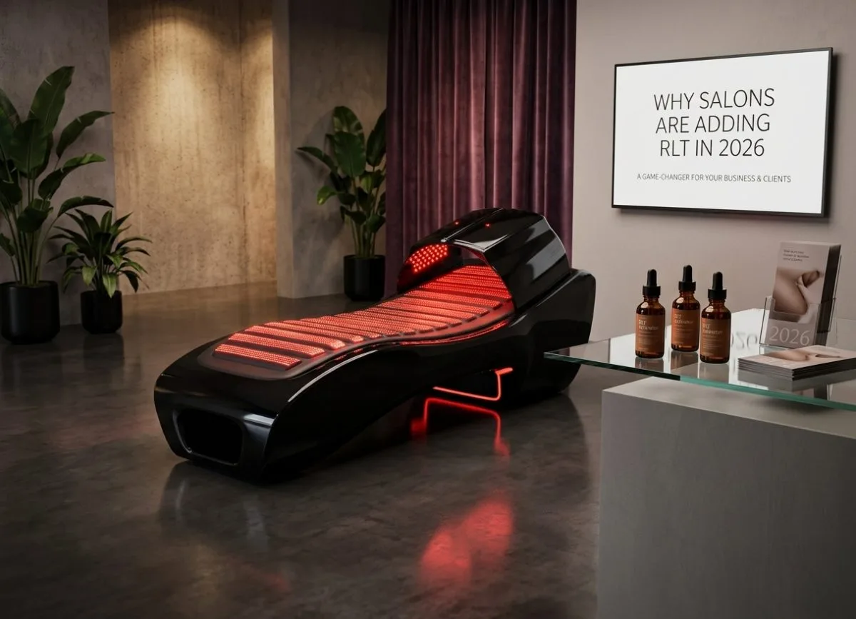 Rotlichttherapie-Solarien mit LED-Lichtwellenlängen von 630–700 nm (nicht UV-aktiv) und 810–850 nm (nahes Infrarot) werden über die professionelle InfraCouch-Ganzkörperliege im Vergleich zu UV-emittierenden Sonnenbänken (IARC-Gruppe 1, krebserregend) eingesetzt. Die wissenschaftlichen Erkenntnisse und die Argumente für ein Wellness-Upselling im Salonbereich im Jahr 2026 werden präsentiert. Weitere Vorteile sind die VACUACTIVUS-Kryotherapiekammern und Abnehmgeräte. Rotlichttherapie-Solarien: Warum Studios im Jahr 2026 auf Rotlichttherapie umsteigen werden | Bild_1
