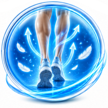 A lighter, refreshed feeling in the legs and body